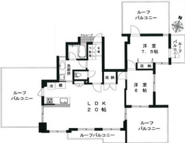 下落合南デュープレックス 6階 間取り図