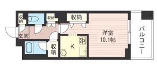 レジデンスシャルマン月島 606 間取り図
