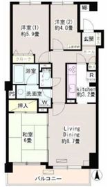 パークノヴァ目黒不動前 2階 間取り図