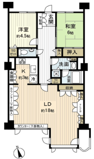 新宿アイランドレジデンス 7階 間取り図