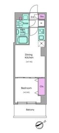 クレヴィアリグゼ中野新井薬師 205 間取り図