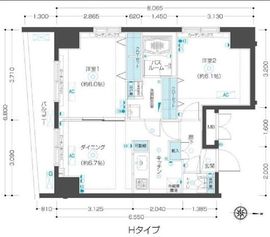 フェニックス市谷本村町 8階 間取り図