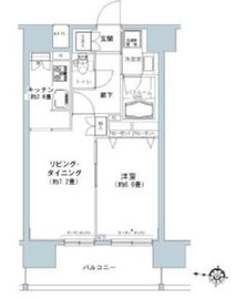 パークキューブ板橋本町 806 間取り図