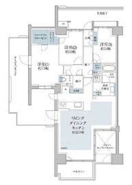 プラウド弦巻 5階 間取り図