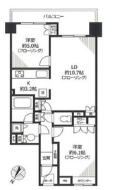 グランヴェール小石川播磨坂 2階 間取り図