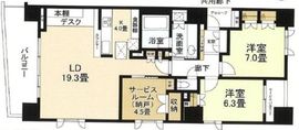 コスモ本駒込ロイヤルステージ 2階 間取り図