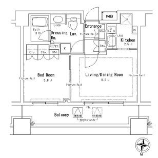 パークアクシス御茶ノ水ステージ 418 間取り図