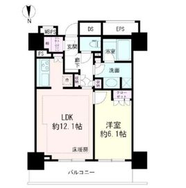 ライオンズ四谷タワーゲート 5階 間取り図