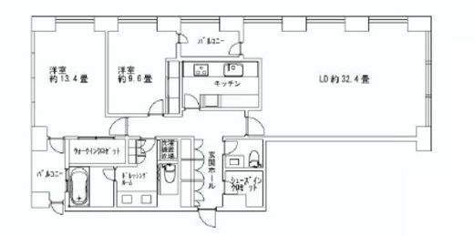 虎ノ門タワーズレジデンス 35階 間取り図