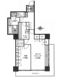 恵比寿ガーデンテラス弐番館 4F1 間取り図