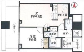 エクラスタワー武蔵小杉 22階 間取り図