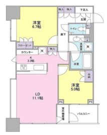 エクラスタワー武蔵小杉 15階 間取り図