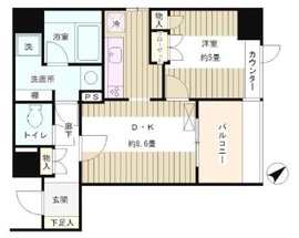 カルナ築地 802 間取り図