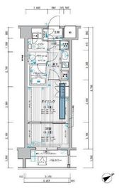 ミリアレジデンス東池袋 807 間取り図