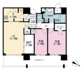 THE ROPPONGI TOKYO CLUB RESIDENCE 24階 間取り図