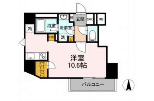 グランジット白金高輪 301 間取り図