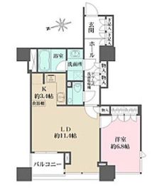 シティタワー高輪 8階 間取り図