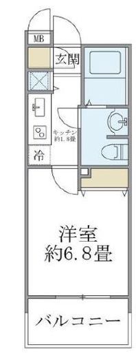 レジデンシア麻布十番 1102 間取り図