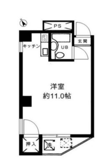 青葉台タワー 801 間取り図