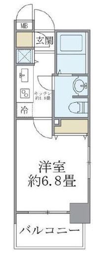 レジデンシア麻布十番 1101 間取り図