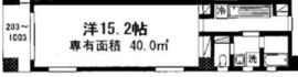 月村マンションNo.28 203 間取り図