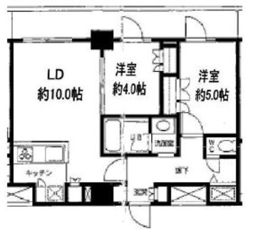 カスタリア門前仲町2 1005 間取り図