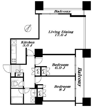 グランパークハイツ 2001 間取り図