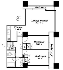 グランパークハイツ 2001 間取り図