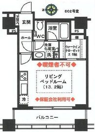 シティタワー高輪 8階 間取り図