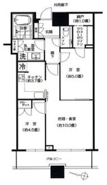 プラウドタワー千代田富士見 21階 間取り図