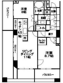 パークコート高輪ヒルトップレジデンス 4階 間取り図