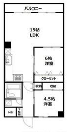 マンション雅叙苑 2階 間取り図