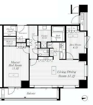 アクシア麻布 19階 間取り図