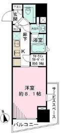 パークリュクス新宿御苑前mono 5階 間取り図