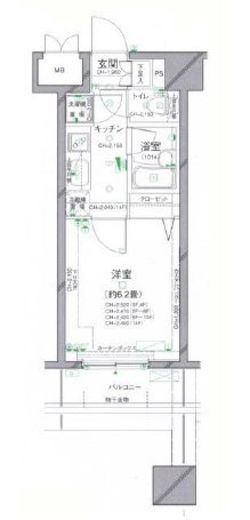 パレステュディオ渋谷ウエスト 14階 間取り図