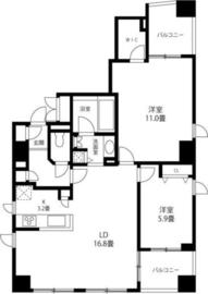 KDXレジデンス半蔵門 701 間取り図