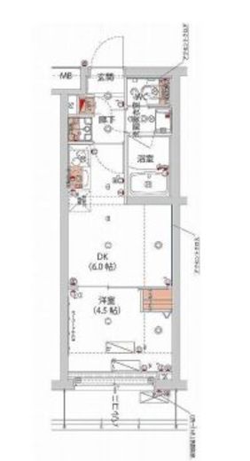 ハーモニーレジデンス新宿ザノース 303 間取り図