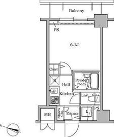 レジディア広尾2 805 間取り図