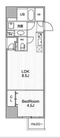 アーバンフラッツ池袋プレミアム 1806 間取り図