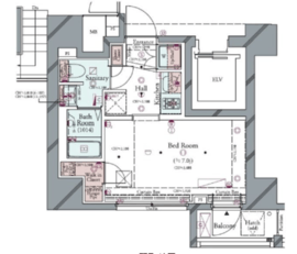 コンシェリア浜松町TOKYO PREMIUM 8階 間取り図