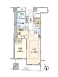 品川Vタワー タワー棟 4階 間取り図