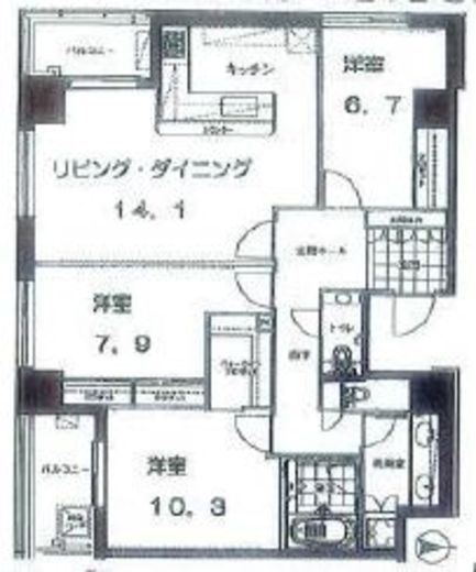 代官山プラザ 1501 間取り図
