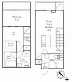 THE LUDLOW NAKAMEGURO 204 間取り図