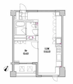 ブリリアイスト代々木上原 203 間取り図