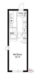 ラペルラ池尻大橋2 407 間取り図