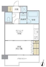 プリヴェール目黒行人坂 6階 間取り図