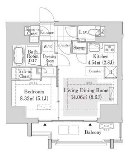 リブクオーレ神保町 1201 間取り図