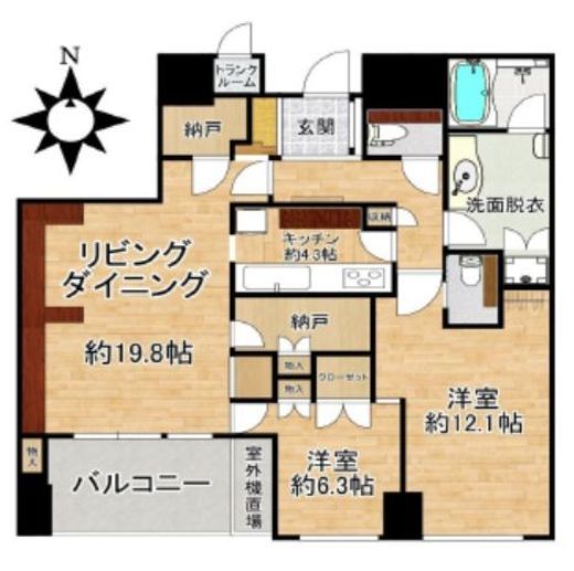 ザ・レジデンス三田 23階 間取り図