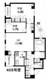 カトルズ代官山 4階 間取り図