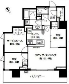 クレヴィア上野池之端 14階 間取り図